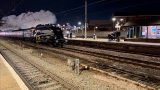 Two steam railtours at speed through Doncaster 1611 [upl. by Gil]