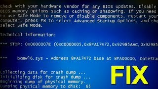 How To Fix Bcmwl5sys or Bcmwl63sys Blue Screen Errors BSOD Tutorial 2019 [upl. by Efeek515]