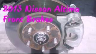 20122014 NISSAN ALTIMA FRONT BRAKES TUTORIAL [upl. by Pasia]