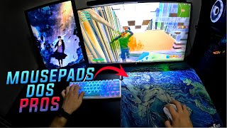 OS MOUSEPADS DOS MELHORES PRO PLAYERS DO MUNDO NO FORTNITE POV Artisan Inked tiger speed e control [upl. by Reinhart]