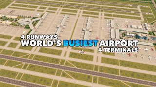 Building the Busiest Airport in the World Atlanta International Airport No Mods  Cities Skylines [upl. by Rolecnahc]