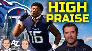 Treylon Burks catches HUGE praise from Brian Callahan amp new Titans wide receiver coach Tyke Tolbert [upl. by Ora]