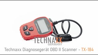 Technaxx Diagnosegerät OBD II Scanner TX184 Deutsch [upl. by Aubert]