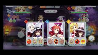 Touhou Lost Word Hakugyoku Arena Daily  Phantasm Clear 4 Turn 141124 [upl. by Akino808]