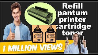 how to refill Pantum Printer toner cartridge printer cartridge toner refill 2023 [upl. by Dimitris]