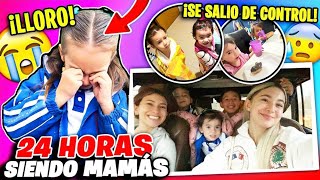 24 HORAS SIENDO MAMÁS EN DIA DE ESCUELA 😨  Hermanas JM con losmolinaoficial [upl. by Ahsirhcal]