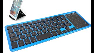 Ovegna BT12 mini keyboard bluetooth backlight with battery pairing method [upl. by Verlee]