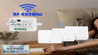 Wireless Smart Light Switch with 123 Gang RF 433MHz Remote Control Relay Review [upl. by Ylremik]