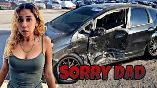 I CRASHED MY DAD’S CAR AND TRIED TO FIX IT [upl. by Hebe]