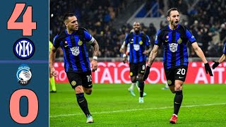 Inter vs Atalanta 40 Serie A 202425 football highlights today [upl. by Enylecoj]