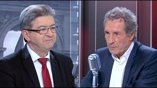 MACRON MENACE LE CODE DU TRAVAIL ET LES LIBERTÉS PUBLIQUES  Mélenchon chez Bourdin [upl. by Esinal]