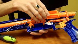 How To The Nerf Raider CS35 Mod Tutorial AR and Safety Removal Jam door Removal [upl. by Acirahs]