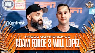 Press conference with Adam Forde amp Will Lopez [upl. by Sorips]