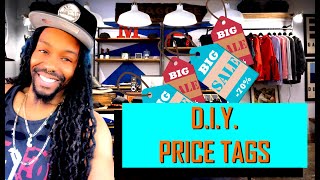 HOW TO MAKE PRICE TAGS FOR CLOTHES  PUT PRICE TAGS ON CLOTHES [upl. by Harbed309]