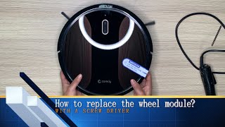 How to Replace the Wheel Module  Coredy Robotic Vacuum Sweep and Mop [upl. by Anstus]