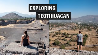 Visiting Teotihuacan by BUS in Mexico City  eating lunch in a CAVE [upl. by Flossy]