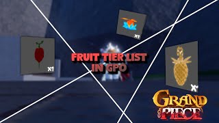 The GPO FRUIT TIER List YOU need Grand Piece Online Update 10 [upl. by Anyaled]