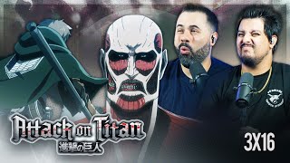 Our First Anime  Attack On Titan 3x16 quotPerfect Gamequot Reaction  SUBBED [upl. by Odla]