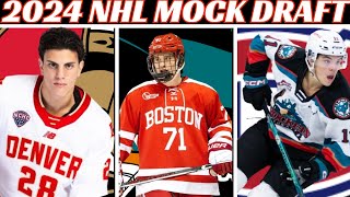 2024 NHL Mock Draft Top 32 Picks [upl. by Atsyrhc]