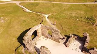 Llanddwyn Island Anglesey North Wales A DronesEye View of the Ruins of St Dwynwens Church [upl. by Apfelstadt]