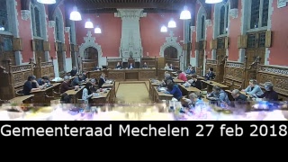 StadMechelen Live Stream Gemeenteraad 27 februari 2018 [upl. by Adnelg460]