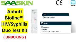 Abbott Bioline™ HIVSyphilis Duo Test Kit  UNBOXING  06FK35  SAME DAY TEST [upl. by Akenna448]