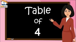 Table of 4 Rhythmic Table of Four Learn Multiplication Table of 4 x 1  4  kidstartv [upl. by Noreg700]