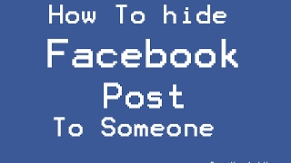 how to hide facebook post with someone  hide facebook to certain people [upl. by Sirhc944]