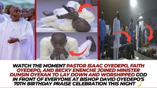 MOMENT WHEN DUNSIN OYEKAN amp OTHERS LAID DOWN TO WORSHIP AT DAVID OYEDEPOS 70TH BIRTHDAY PRAISE [upl. by Aurlie]