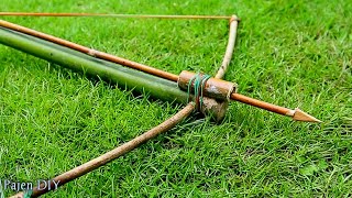 Making crossbows and arrows from bamboo  creative ideas from bamboo [upl. by Eihcra]