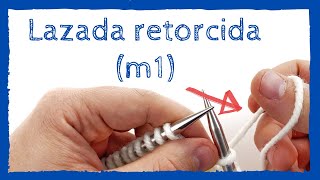 🧶 APRENDE cómo hacer un AUMENTO con LAZADA RETORCIDA m1 en dos agujas 🧶 [upl. by Minette638]