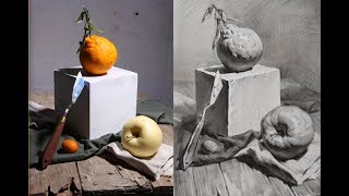 Still life Drawing in pencil [upl. by Anitsyrk]