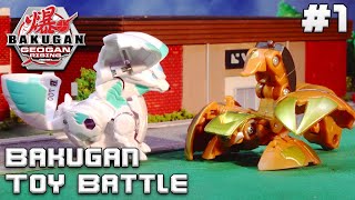 Bakugan Toy Battle 💢 Pincitaur vs Fenneca  Stop Motion Toy Play Battle for Kids 1  Geogan Rising [upl. by Atsyrt]