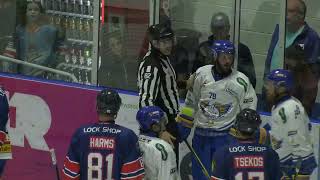 Xavier Pouliot Hits Austin Farley EIHL Pre Season 24824 [upl. by Zoarah]