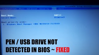 100 FIXED  Bootable Pen  usb Drive Not Detected in BIOS [upl. by Oberg]