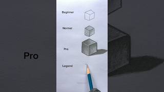 How to draw cube 🤔😱 shorts craft art drawing crafts satisfying [upl. by Otrebide]