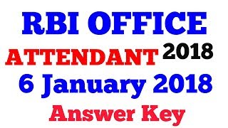 RBI Office Attendant6 January 2017 all Shift Question with Answer [upl. by Nedearb]