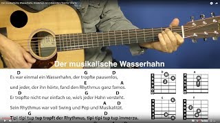 Der musikalische Wasserhahn  Klaus W Hoffmann Kinderlied mit AkkordenText [upl. by Ciel]