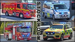 Stockholm utryckningar polisbilar ambulans brandkår – 2023 [upl. by Furr]