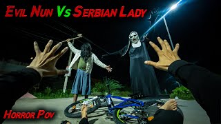 Serbian Dancing Lady vs Evil Nun  Horror pov  Flyingmeenaboi [upl. by Hibbs]