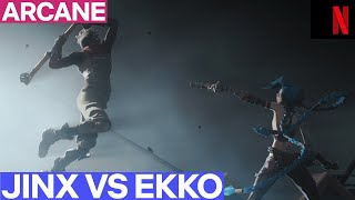 JINX vs EKKO le combat mythique d’Arcane  Netflix France [upl. by Payson]