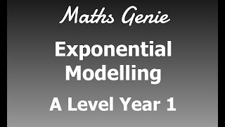 Exponential Modelling [upl. by Alyam]