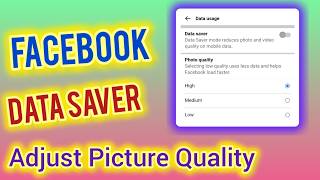 How enabled Data Saver and Picture Quality in Facebook facebooktips facebooksettings [upl. by Ynohtnad]