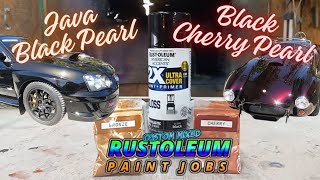 BLACK CHERRY PEARL AND JAVA BLACK PEARL USING RUSTOLEUM PAINT [upl. by Yim]