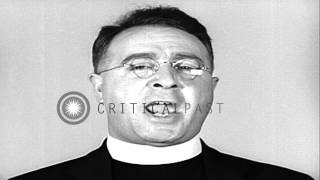 Father Charles Coughlin addresses the nation in Washington DC and speaks about thHD Stock Footage [upl. by Pizor]