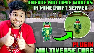 Multiverse Core Minecraft Plugin Tutorial  How To Create Multiple Worlds On Your Minecraft Server [upl. by Intruoc]