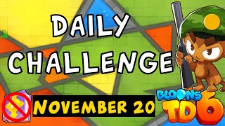 Bloons TD 6 Daily Challenge  Just Tier 3  No MK No Powers Used  November 20 2024 [upl. by Cyler]