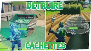 quotDétruire des cachettesquot Quêtes semaine 4 FORTNITE  Destroy hiding places [upl. by Sacttler125]