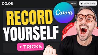 How to Record Yourself and your screen in Canva 🔴 [upl. by Didier799]