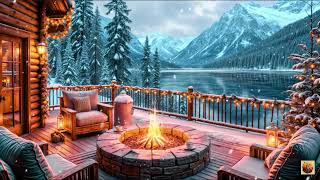 Winter Lakefront Cabin Retreat❄Cozy Firepit Stunning Snowy Mountain Views amp Peaceful Winter Escape [upl. by Maxma]